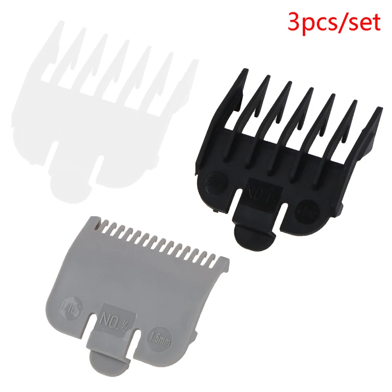 New 3Pcs/Set Universal Hair Clipper Limit Comb Guide Attachment Barber Replacement 1.5mm/3mm/4.5mm Styling Accessories Wholesale