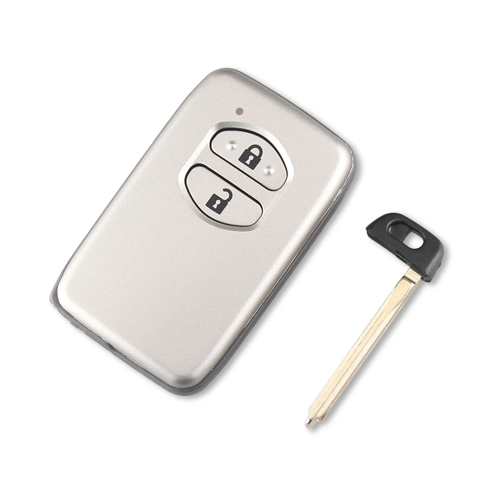 KEYYOU-Reemplazo de mando a distancia de 2/3 botones, funda de llave inteligente de coche para Toyota Camry, cubierta de llave FOB, carcasa en