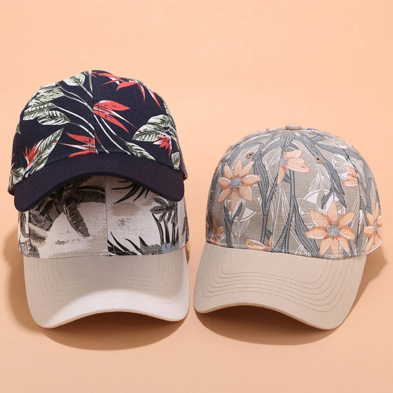 New Baseball Cap Women Flower Embroidery Sun Hats Spring Summer Girls Adjustable Snapback Visor Caps