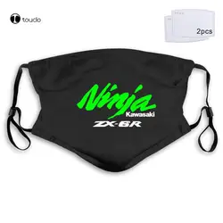 Japan Motorcycle Ninja Zx6R Motorsports Logo Zx 6R 2019 Designs Face Mask Filter Pocket Cloth Reusable Washable