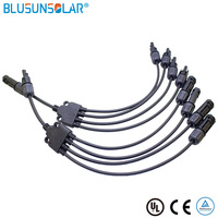 1 Pair Y Type SOLAR PV Solar Panel Cable Connectors Male Female M/F Wire 4 to 1 Y Branch PV LJ0158