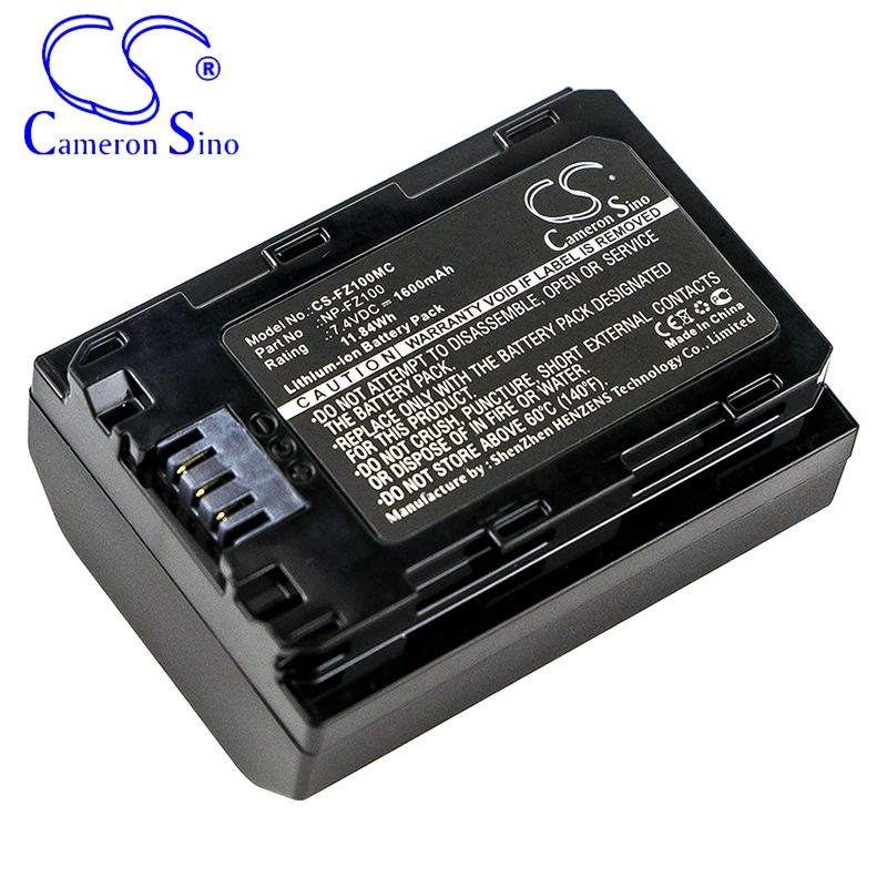 CameronSino Battery for Sony Alpha A9 A7R Mark 3 A7 Mark 3 Alpha a7R III ILCE-7M3 fits Sony NP-FZ100 Digital camera Batteries