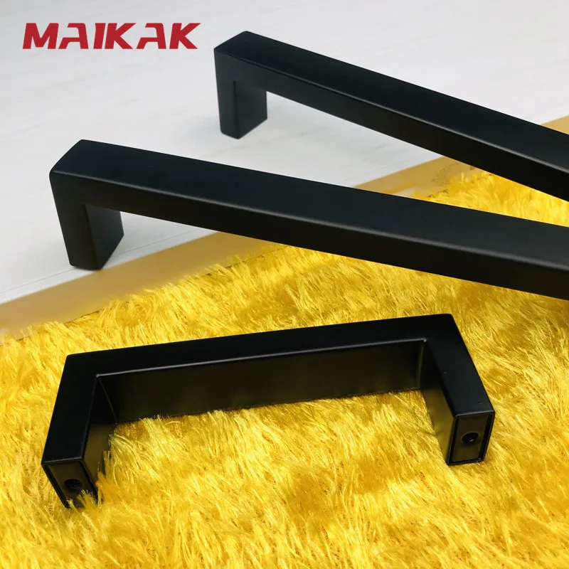 MAIKAK  Matte Black Cabinet Handles Knobs Long Furniture Pulls Kitchen Cupboard Wardrobe Chest Drawer Modern Nordic Handle Pull