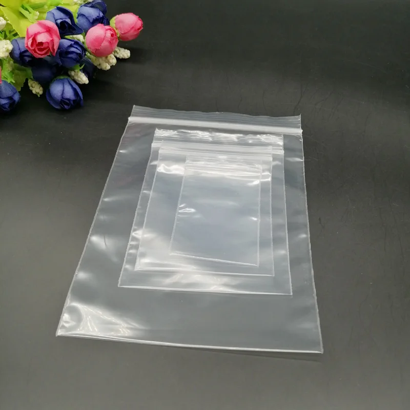 500 Stuks Wit Sieraden Opbergtas Clear Ziplock Plastic Zakken Voor Geschenken Bruiloft Sieraden Verpakking Zakken Hersluitbare Zip-Lock Zakjes