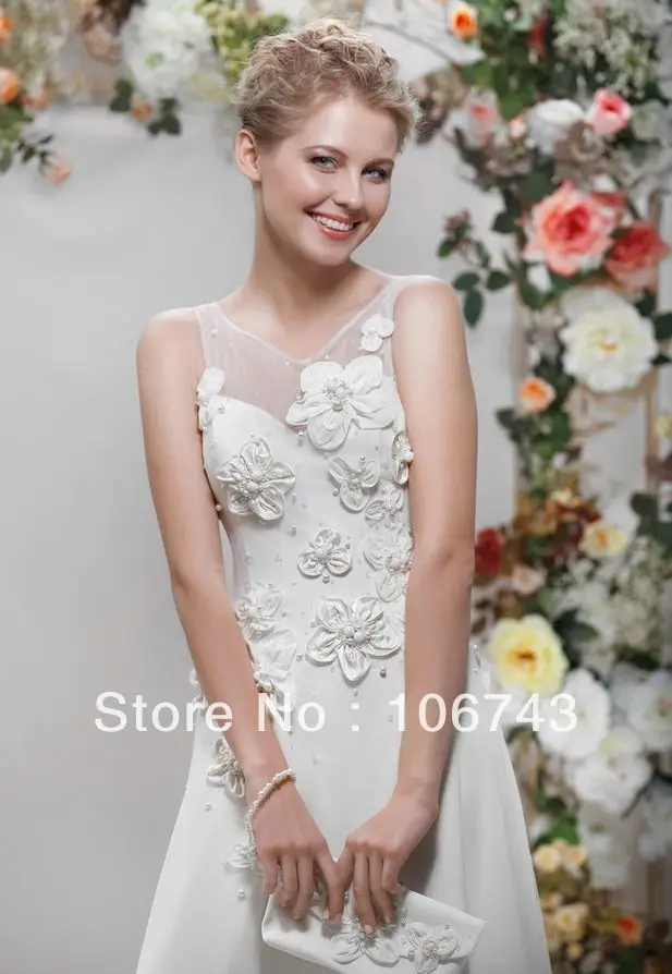 

drop shipping 2025 new brides maid dresses high quality bride wedding Custom size hand flowers appliques pearls bridesmaid dress