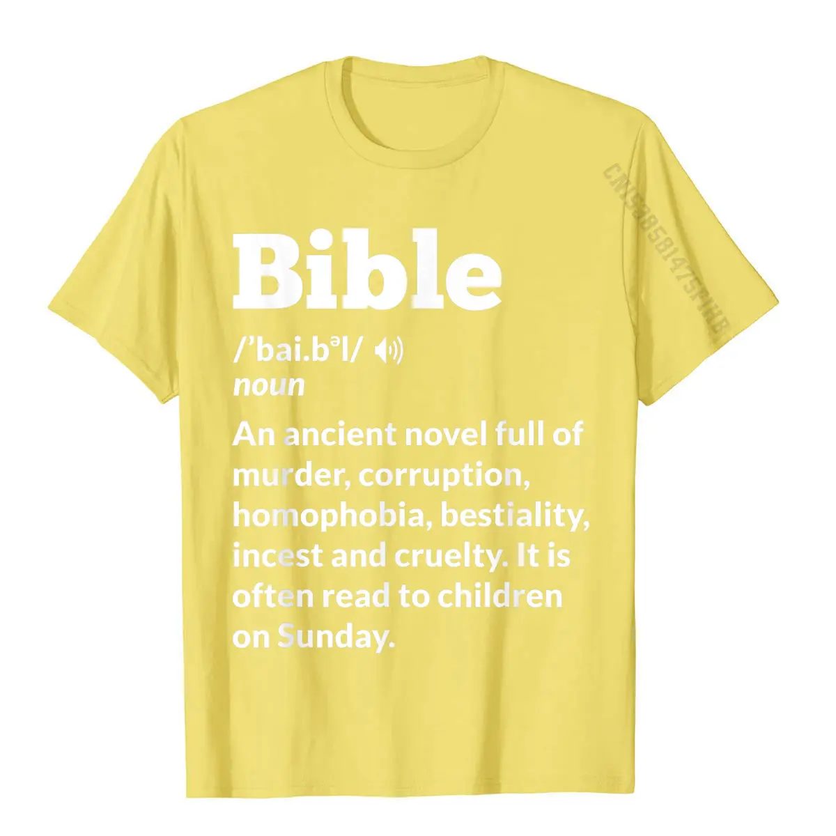 Funny Atheist Anti-Religion Atheism Bible T-Shirt Cosie Tshirts Tops & Tees For Men Special Cotton Casual T Shirts