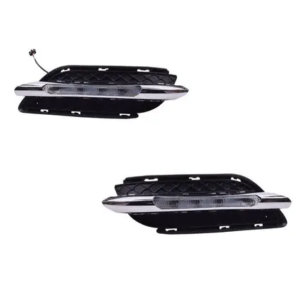 2PCS สำหรับ Mercedes Benz W246 B180 B200 2011 2012 2013 2014 LED DRL ไฟวิ่งกลางวันสีเหลือง Turnning สัญญาณ