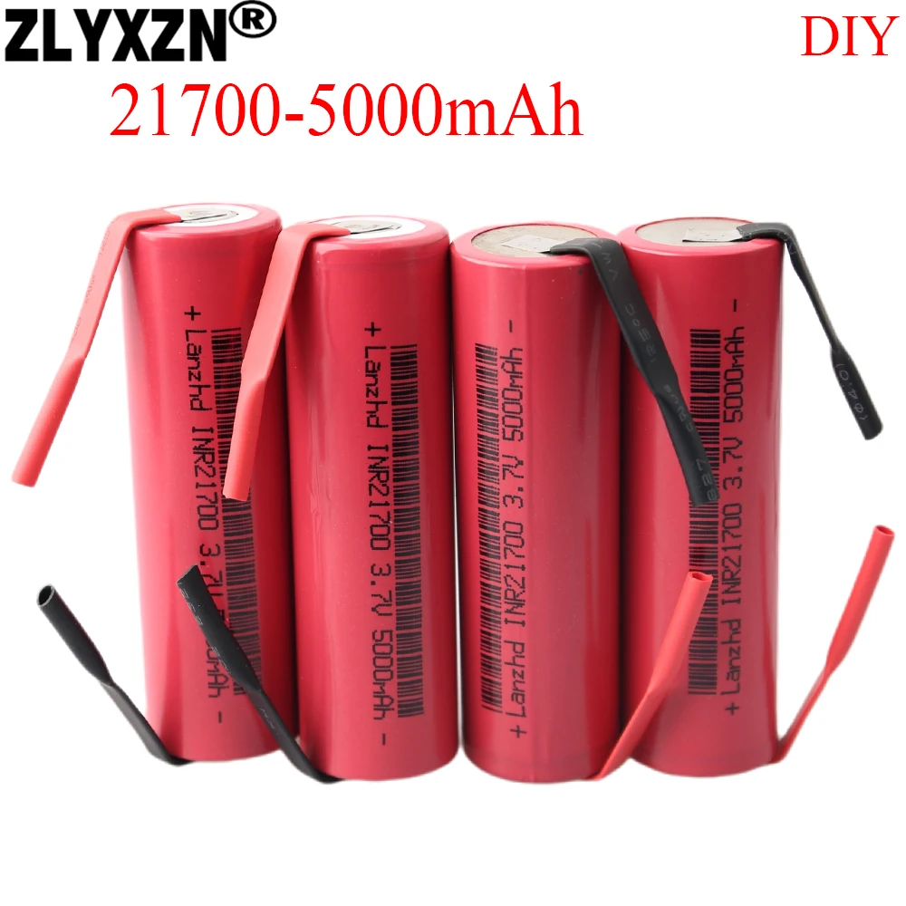 

1-10PCS DIY 21700 battery 3.7V 25A 21700 5000mah 5C lithium Li lon rechargeable batteries for Toy tools flashlight mobile