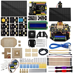 Keyestudio Solar Panel Tracking Kit Tracker System Electronic Kit For Arduino UNO Kit Kids Programming Toys W/1602 LCD Display