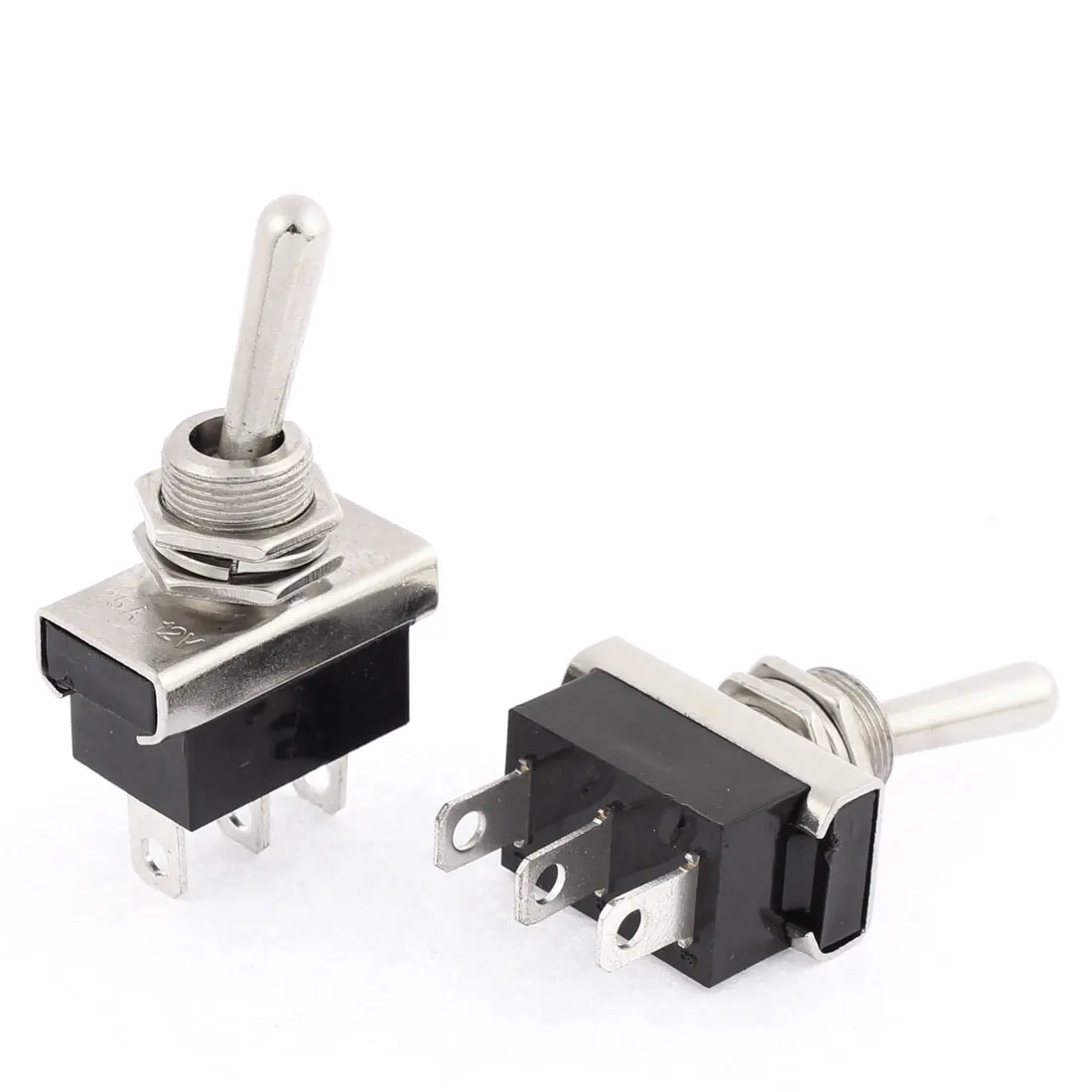 X Autohaux 12V 25A Car Automobile On/Off 2 Position 3 Pin Toggle Switch 2 Pcs