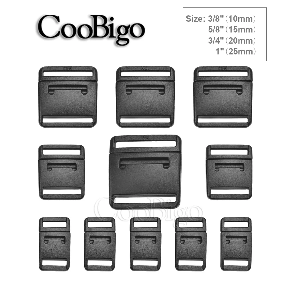 10pcs Flat Safety Breakaway Release Buckles for Backpack Strap Pets Collars Belt Bag Webbing DIY Accessories 10mm 15mm 20mm 25mm