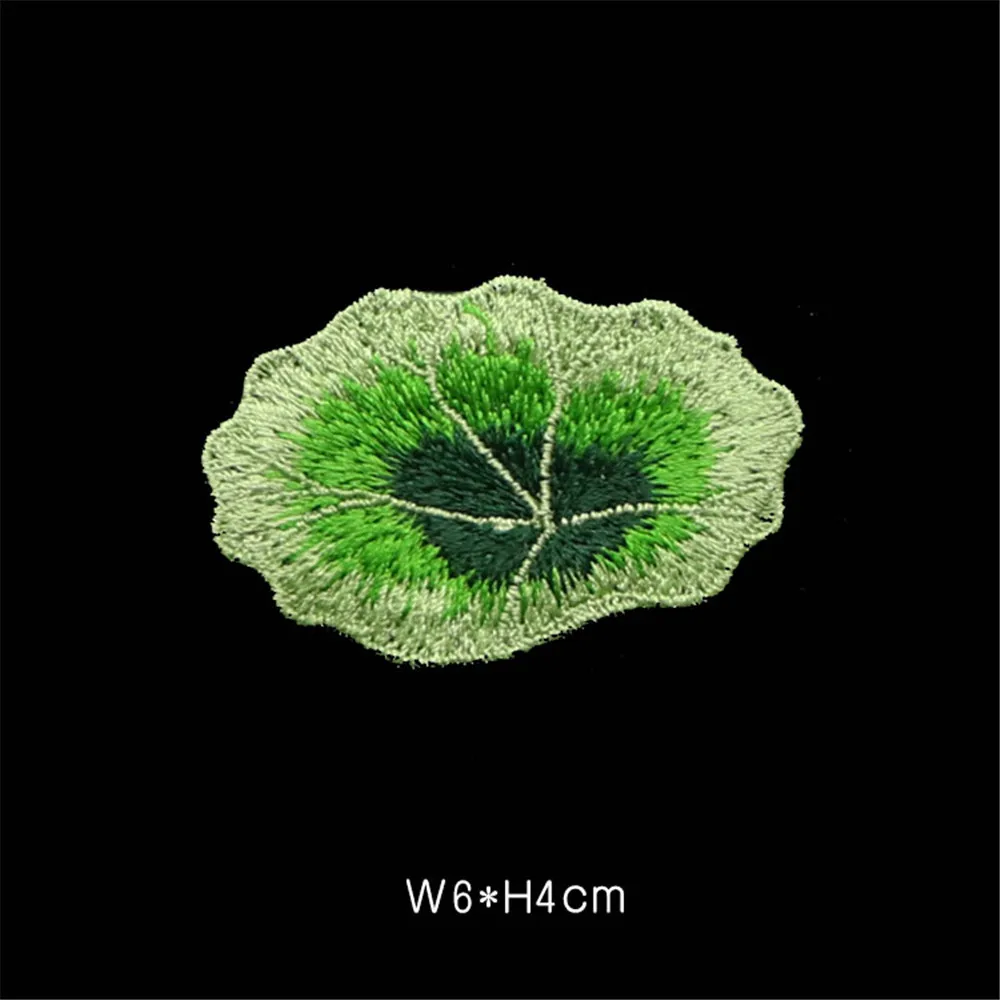 AHYONNIEX Soft Lotus flower Patch Embroidery Sticker Sew on Patches for Clothing Applique Embroidery DIY Clothing Accessories