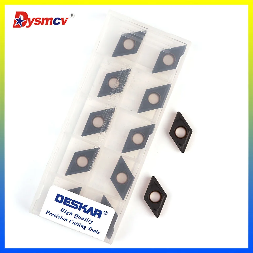 Deskar 100 Dcmt11t304 Lf9218 Dcmt11t308 Lf9218 Inserções de Carboneto de Duas Cores para Ferramentas de Torneamento Interno e Ferramenta de Torno Alta Qualidade