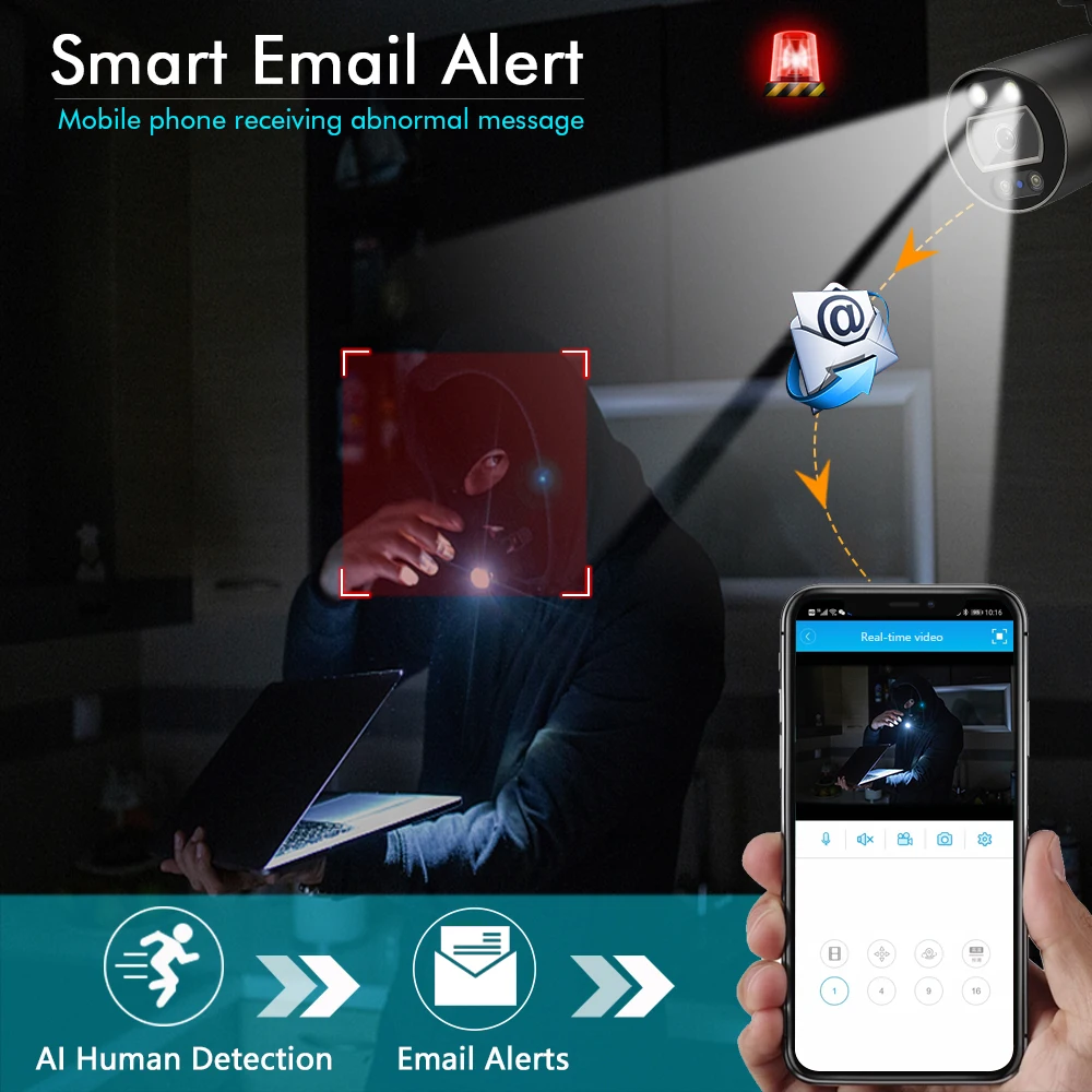 4K IP Camera Poe Cctv Set Video Surveillance Kit Camera Outdoor Home Security Camera System Home Outdoor