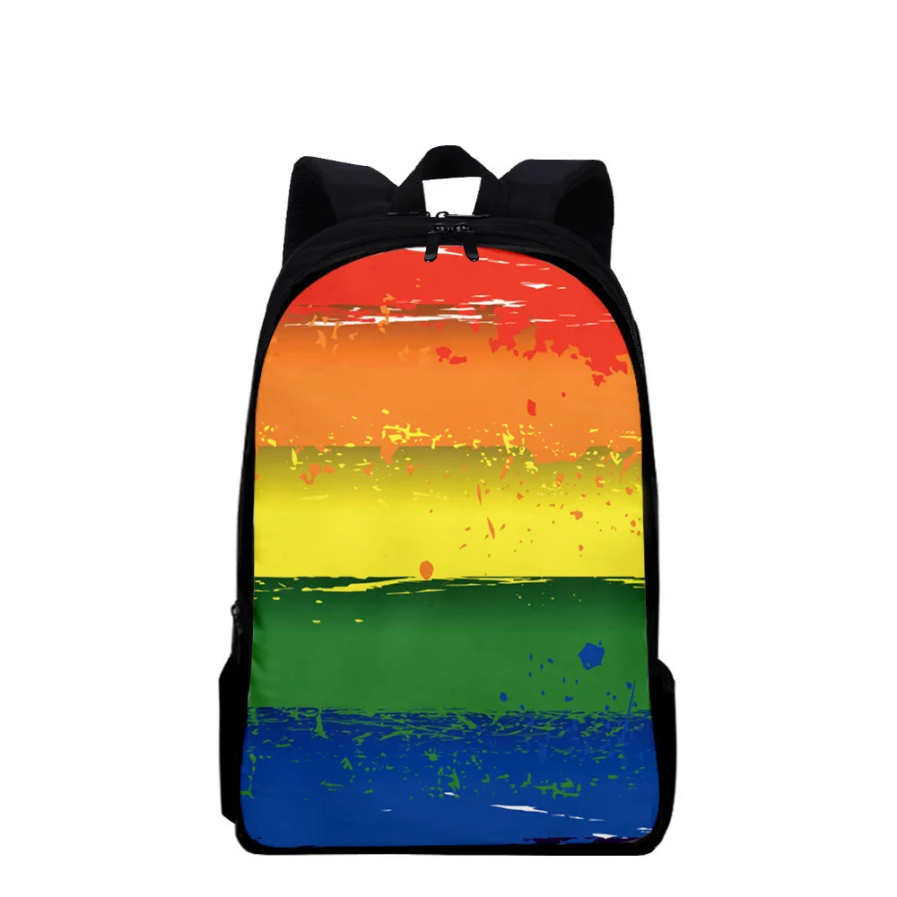 

2020 3D Printed LGBT Backpack Student Zipper Bag School Backpack Backbags Teen College Bags Teens Boys Girls Backpack