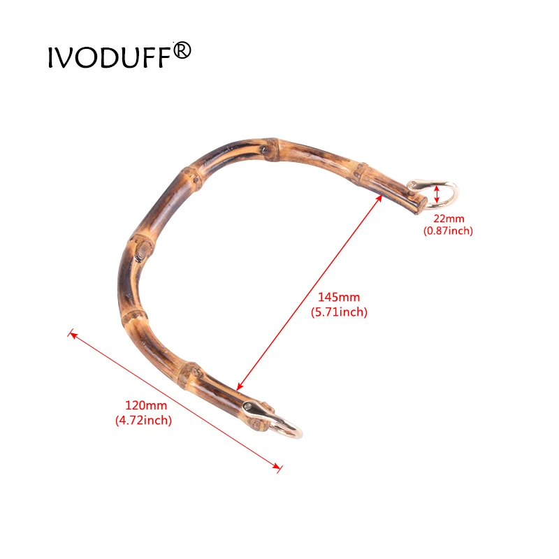 1Pcs U Vorm Bamboe Handvat Voor Diy Tassen, Portemonnee Handvat Met Natuurlijke Bamboe Materiaal