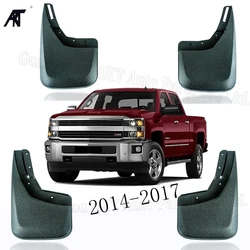 Car Mud Flaps For 14-17 Chevrolet Silverado 1500 Front+Rear Mudflaps Splash Guards Mud Flap Mudguards Fender Styling Set Molded