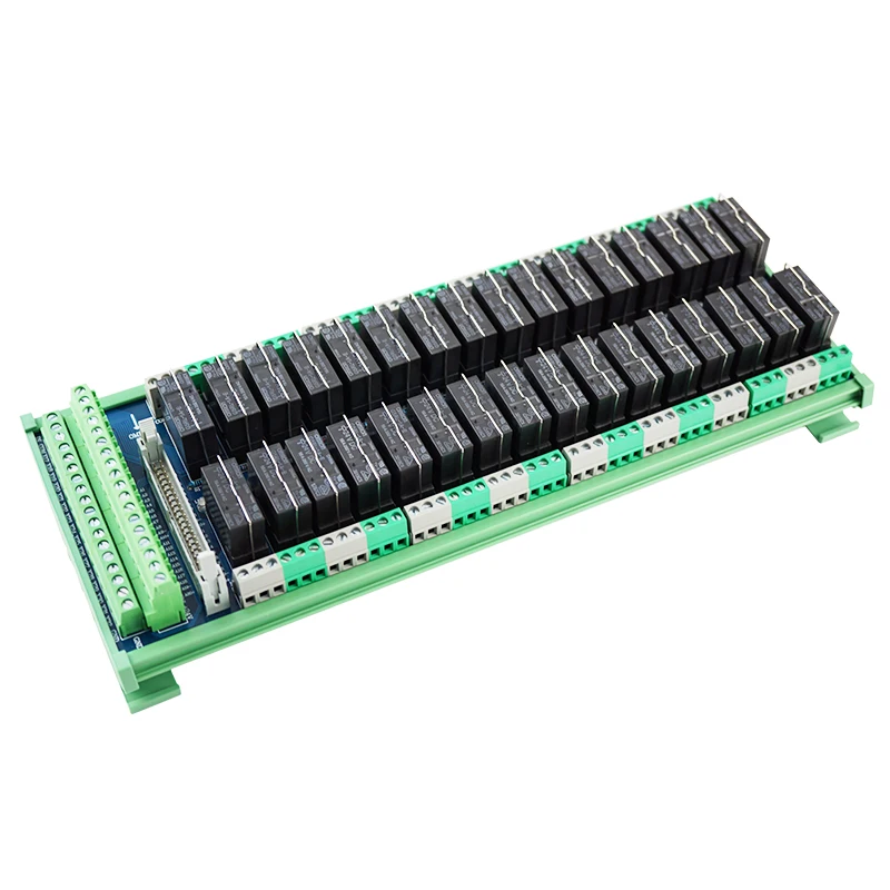 Huaqingjun 32-Channel 1NO 1NC DC 24V Relay Module 12A Electromagnetic Relay for Packaging Machine Control