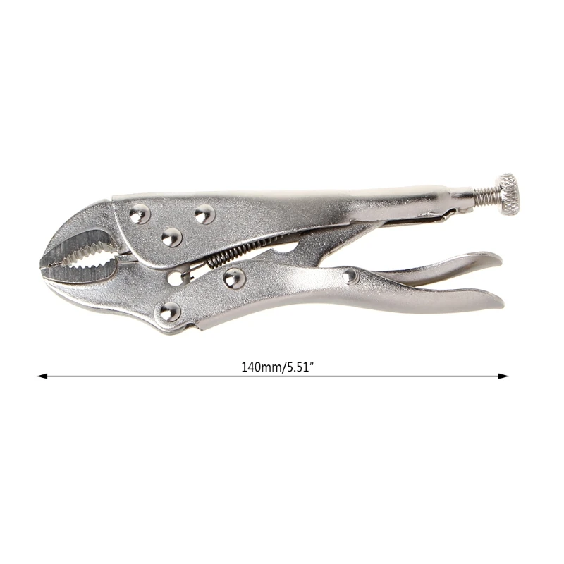 5 Inch Locking Pliers Ground Mouth Straight Jaw Lock Clamp Hand Tools L4MB