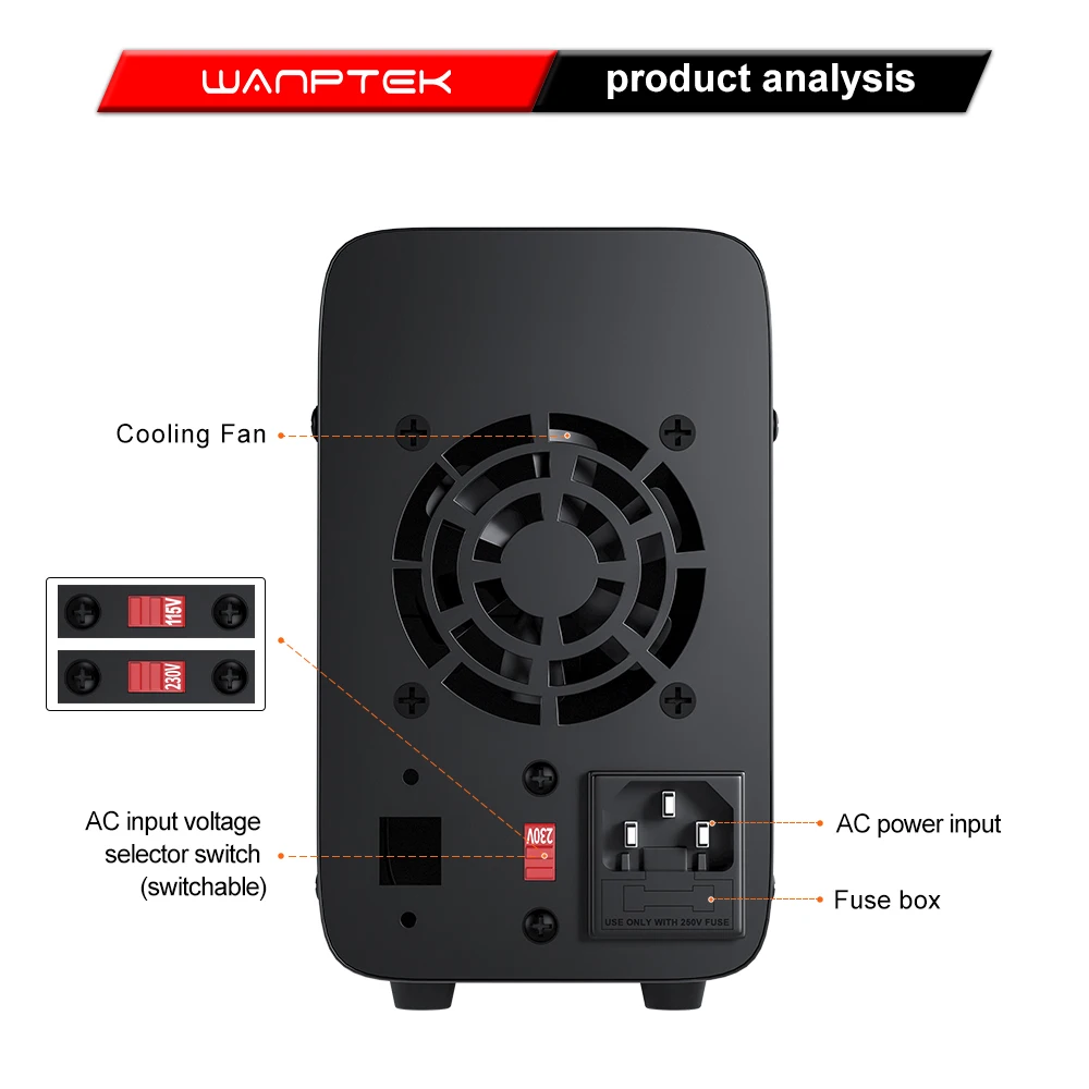 Imagem -05 - Wanptek Fonte de Alimentação dc Ajustável Laboratório Programável Função de Memória Fonte do Banco Interruptor Regulador de Tensão 60v 5a 30v 5a