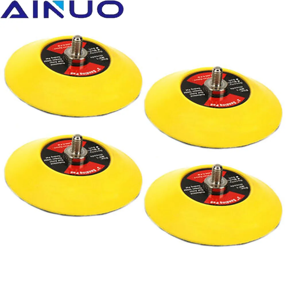 1"2"3" Back-up Sanding Pad Sander Backing Plate Hook Loop Sanding Discs M6 Thread Polishing & Grinding Abrasive Power Tools