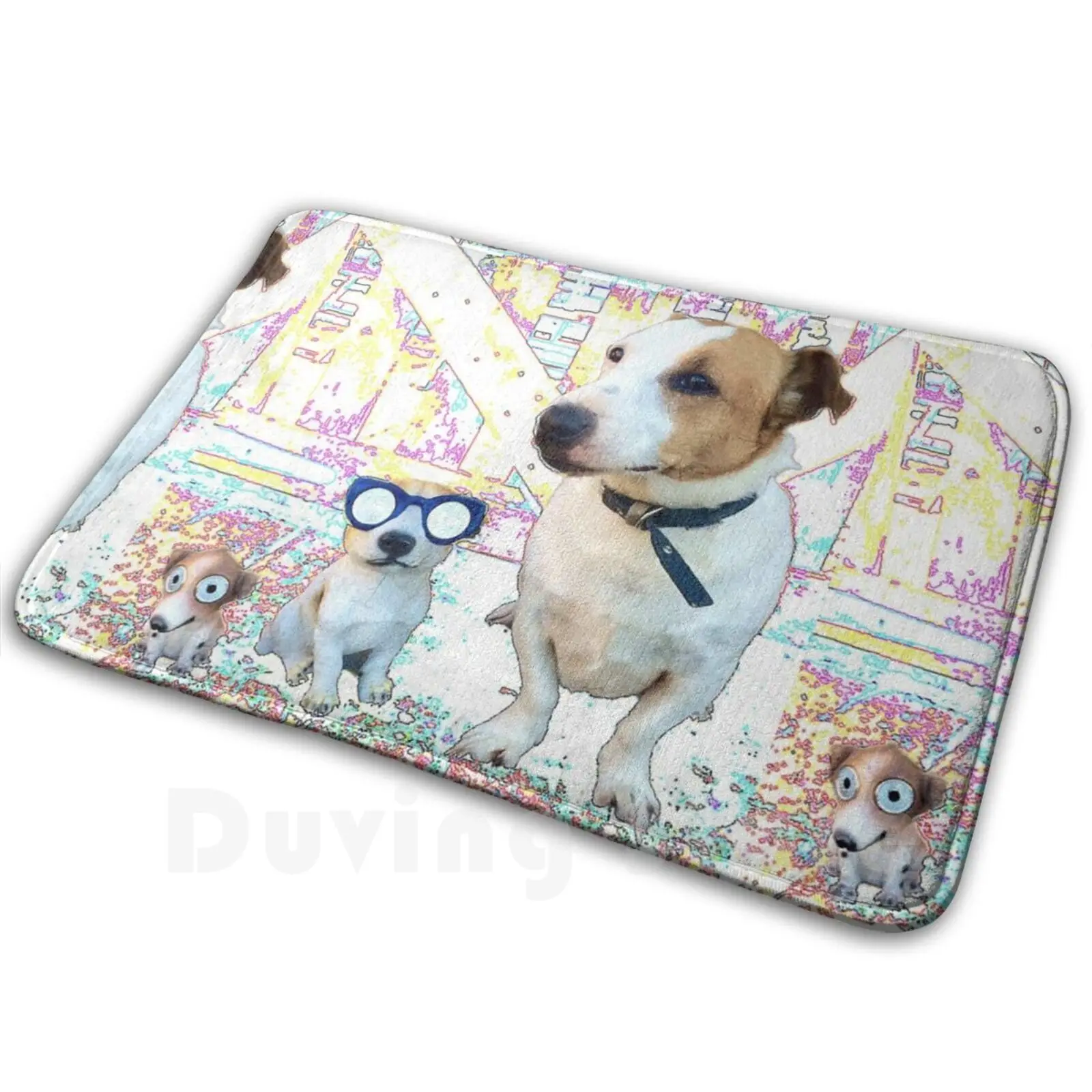 1 Jack , 2 Jack , 3 Jack Soft Non-Slip Mat Rug Carpet Cushion Jack Russell Smudge Jack Russell Jack Russel Russell