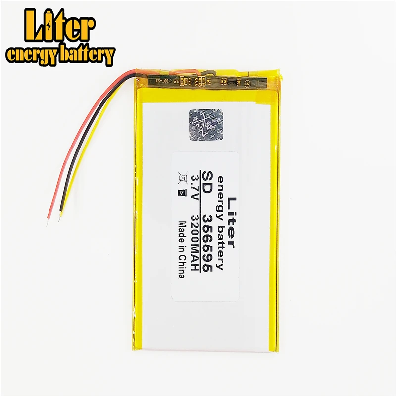 3 line  3.7V 3000mAh Lithium Tablet polymer battery for Tablet PC / MID PDA 356595