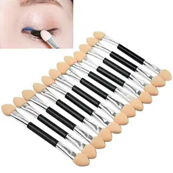 12 pcs Disposable Eyeshadow Brushes Make up Dual Sided Sponge Applicator Eye Shadow Brushes Double Ended Eye Shadow Brush Makeup