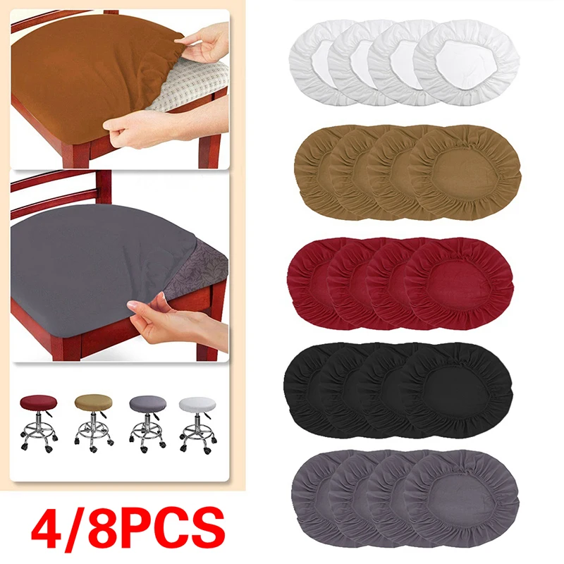 

1/4/8pcs universal Stretch Chair Cover Slipcovers Removable Washable Elastic Seat Case Wedding Hotel Banquet Office Seat Cover