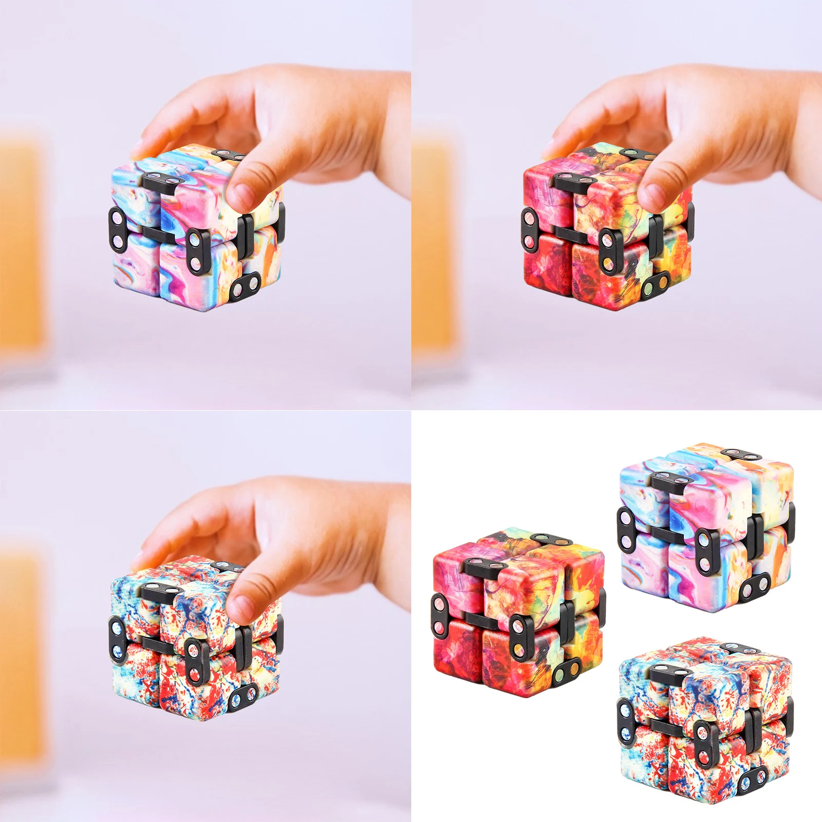 Infinity Magic Cube For Children Adult Decompression Square Puzzle Toys Anti Stress Fidget Toy Funny Hand Game Relieve Stress