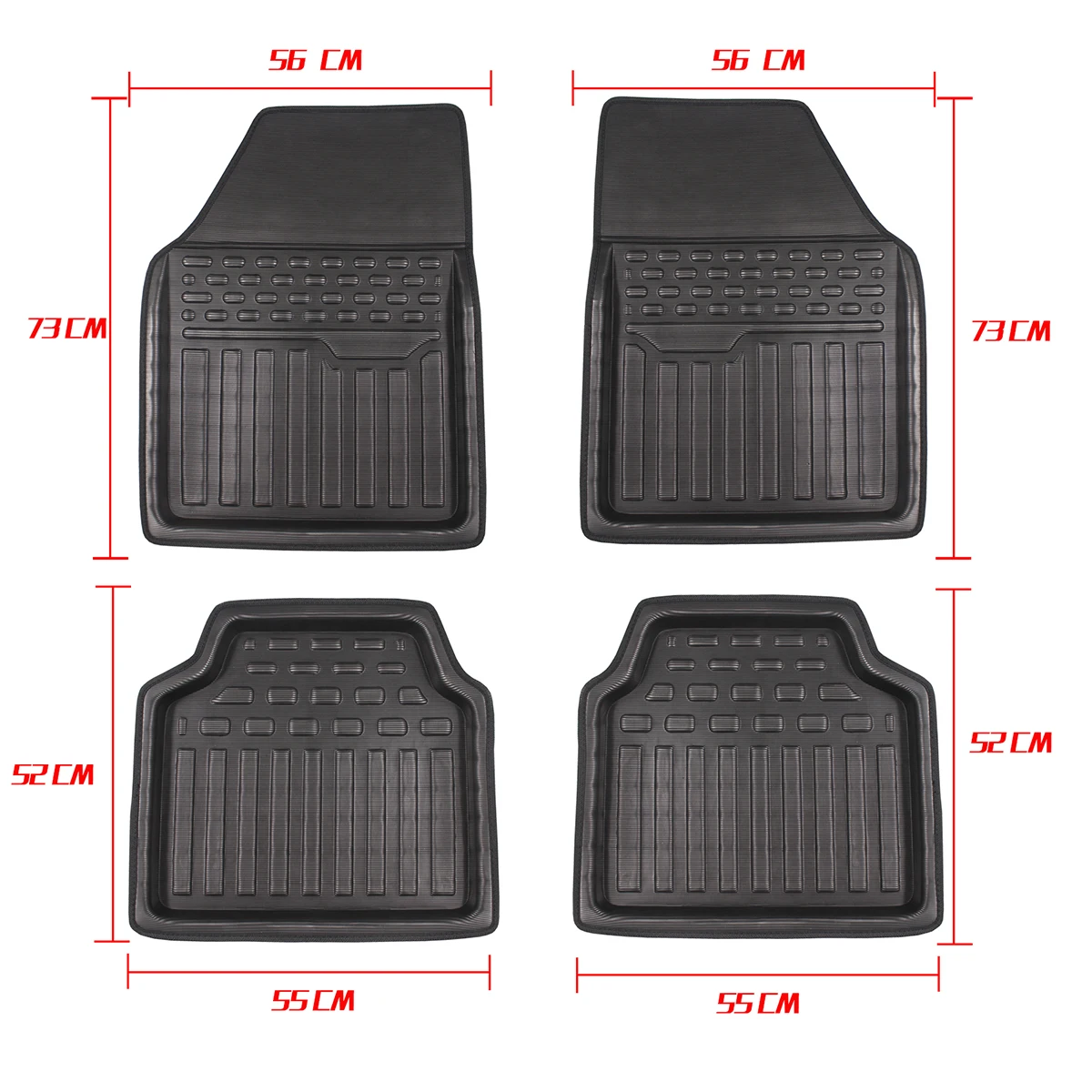 4Pcs Universal Floor Mat For SUV Sedan Not-Slip Waterproof Car Mat For BMW x5 e70 For VW Touareg Car Accessories