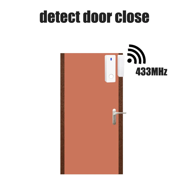 433MHz Wireless Door Sensor Open Closed Detector 2-way Door Contact Detectors Megnet For Our Home Burglar Alarm System