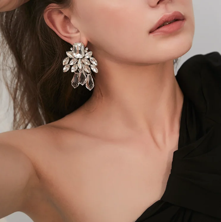 trend Irregular pattern personality simple tassel Unusual Stud earrings fashion jewelry for women