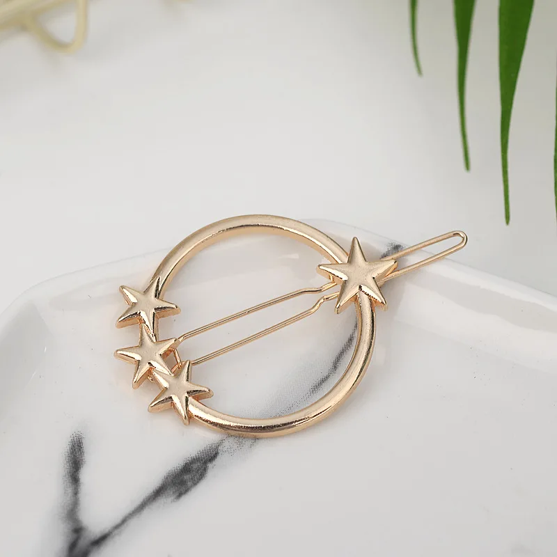 Fashion Multi-style Simple love Hair Clip Pin Metal Geometric Alloy Hairband Moon  Hairgrip Barrette GirlsWoman Hair Accessorie