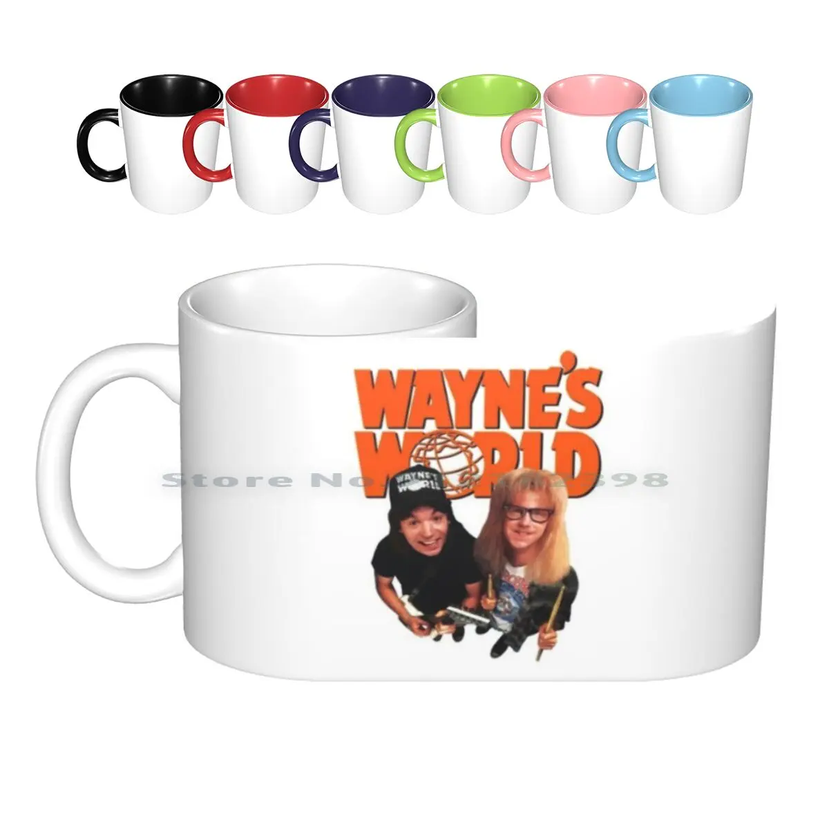 Wayne's World Ceramic Mugs Coffee Cups Milk Tea Mug Wayne Waynes World World Comedy Classic Metal Heavy Hard Rocker Metalhead