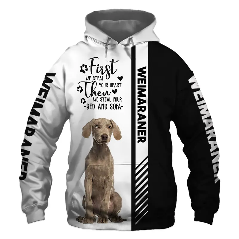 

Animal Weimaraner Dog 3D Printed Unisex Deluxe Hoodie Men/Women Sweatshirt Streetwear Zip Pullover Casual Jacket Tracksuit