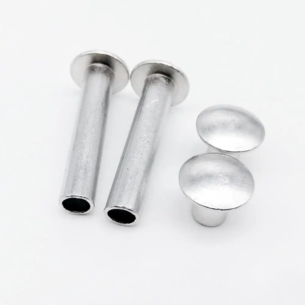 10/50 قطعة M2 M2.5 M3 M4 M5 M6 GB873 الألومنيوم جولة شقة الجمالون رئيس نصف شبه جوفاء عرقوب برشام قطر 2-6 مللي متر طول 3-30 مللي متر #4