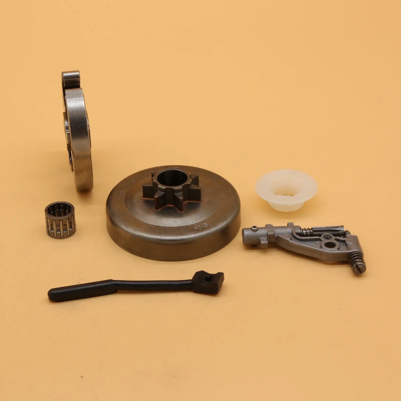 Bomba de óleo de embreagem, tambor, linha de pressão de óleo, acessórios de engrenagem sem-fim, adequados para husqvarna 340 350 353, peças de reposição de motosserra de jardim