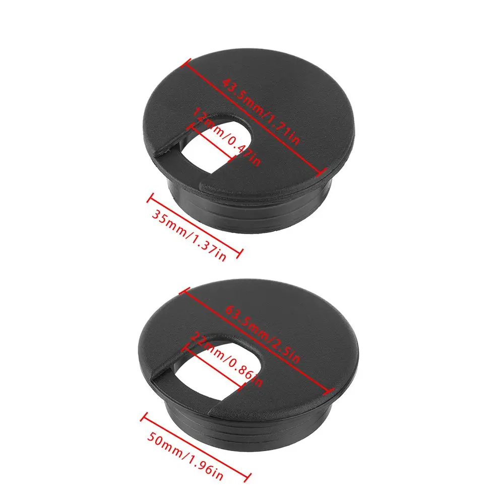 35/50mm Tidy Buckle Line Cable Clamp Organizer Wire Hole Cover Line Box Computer Grommet Desk Table Cable Fastener