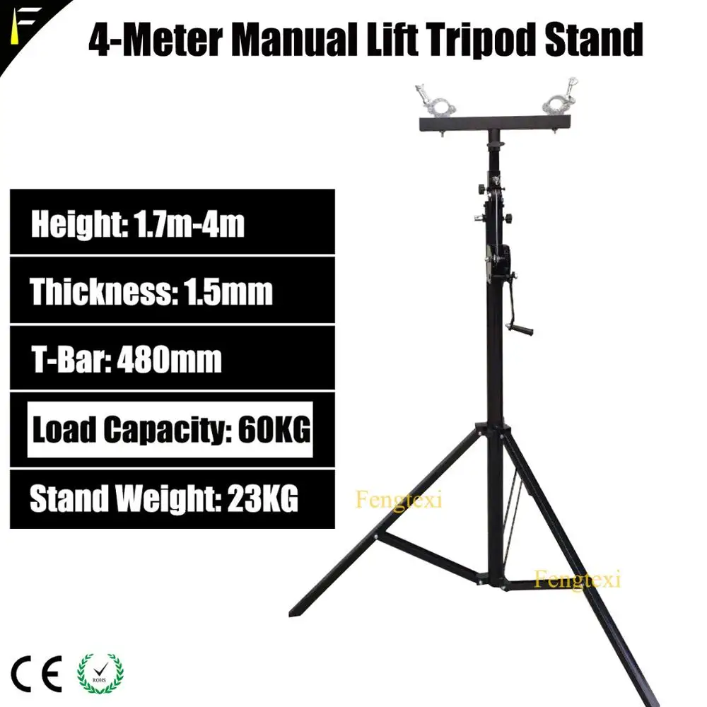 4 Meter Heavy LED Par Light Bracket Hand Cranked Tripod Stand Truss Stage Beam Light Stand Wedding Performance Apparatus