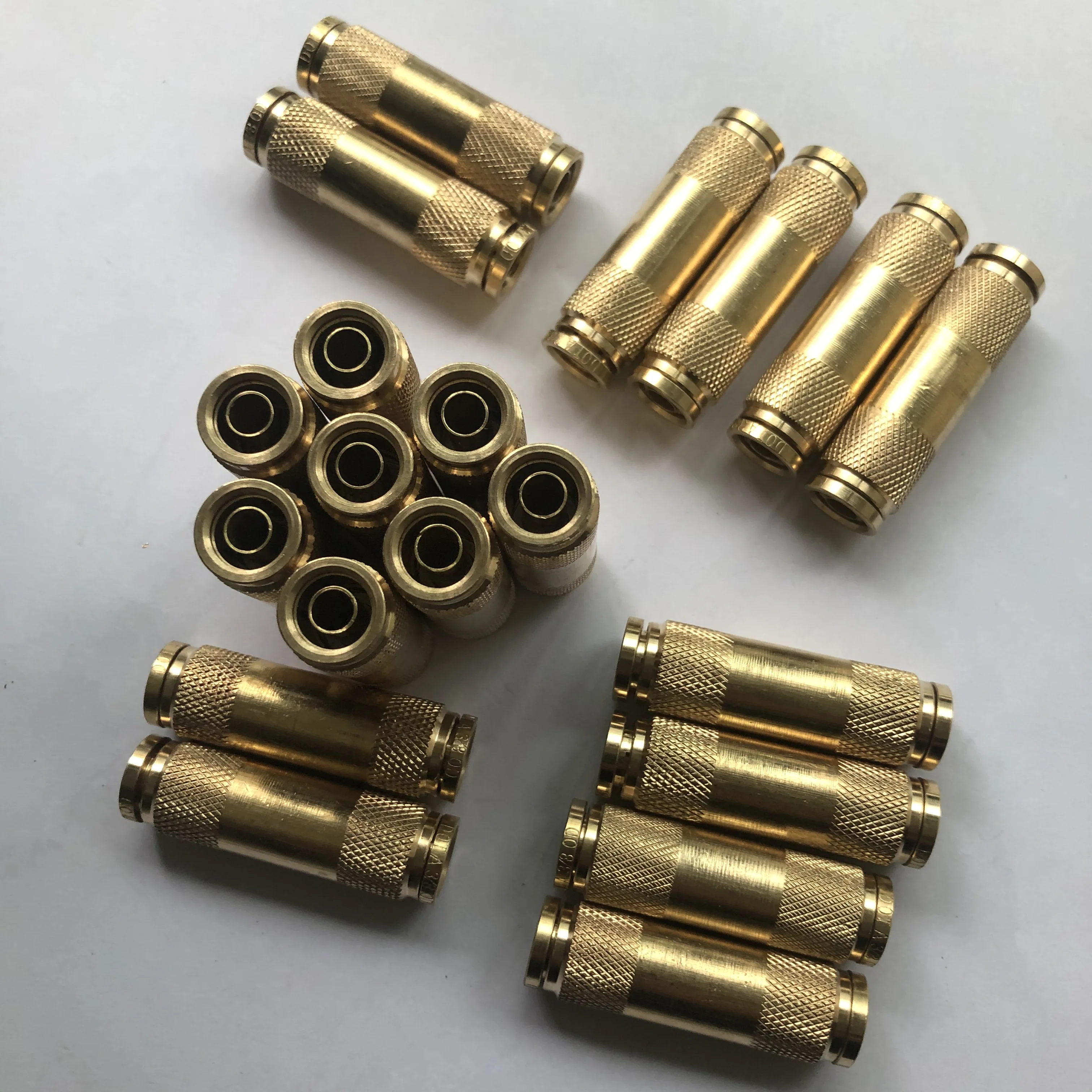 Pneumatc 4mm 6mm 8mm 10mm 12mm union straight DOT  FITTING  brass fitting with inner tube metal push in fitting