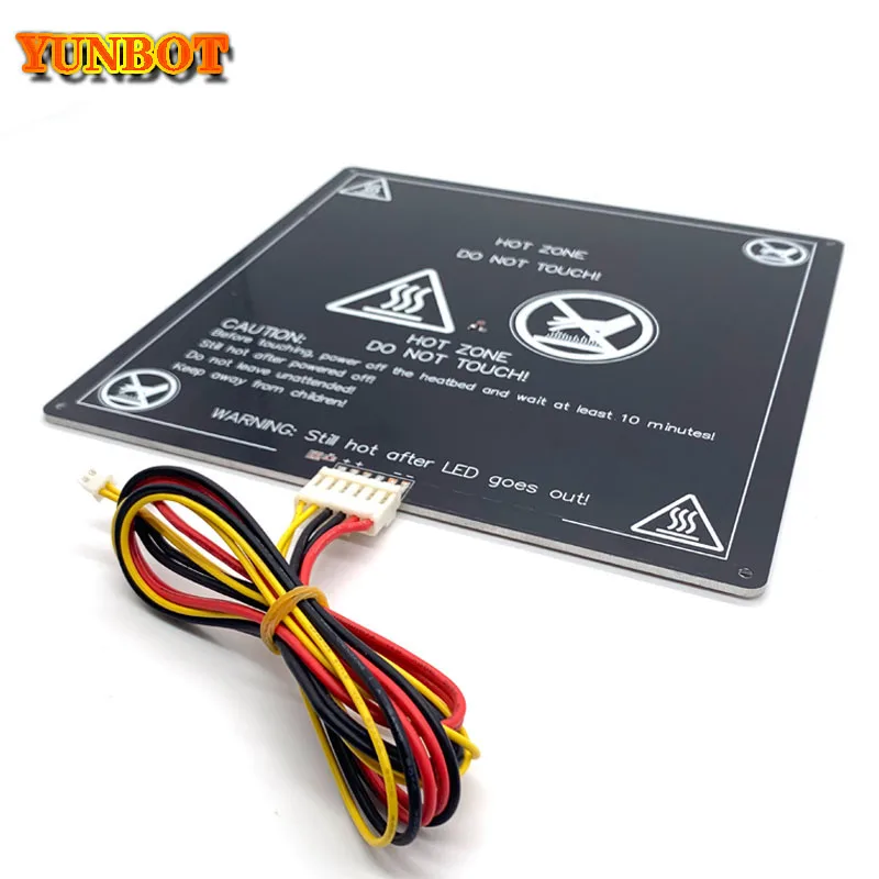 3D Printer Parts black MK3 220*220*3MM heatbed latest Aluminum heated bed for Hot-bed Support 12V130W 3d printer accessrioes