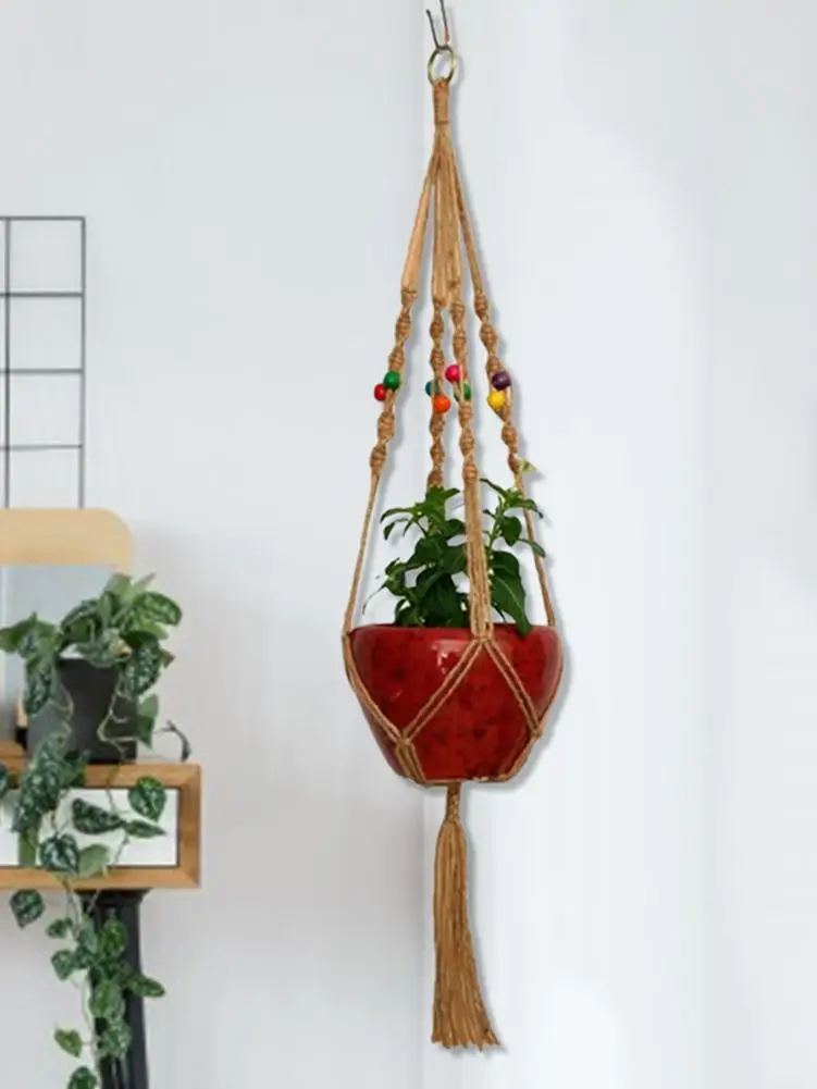 handmade macrame plant hanger flower /pot hanger for wall decoration countyard garden