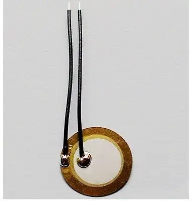 

20PCS 15mm Piezo Elements Sounder Sensor Trigger Drum Disc + wire copper diy electronics