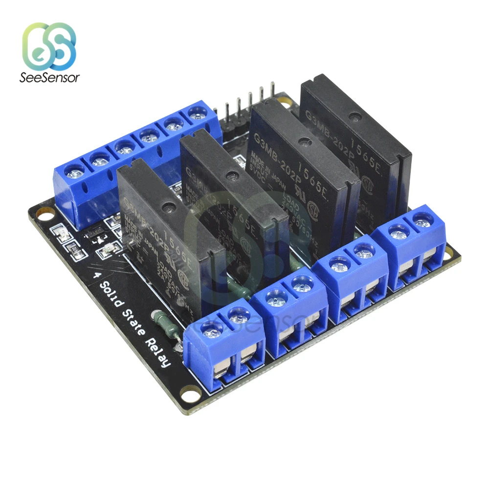 DC 5V 1/2/4/8 Channel Solid State Relay Module High Low Level Trigger G3MB-202P Relay SSR AVR DSP for Arduino