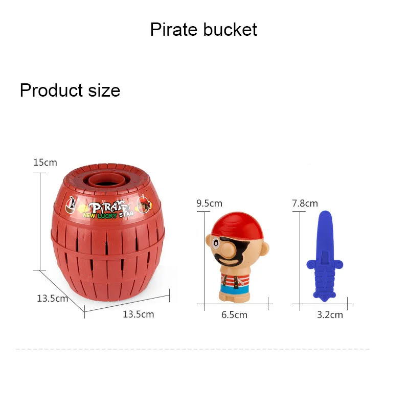 Interactive toys Pirate Bucket for Kids and adults Lucky Stab Pop Up Game Toys Intellectual Game For Kids