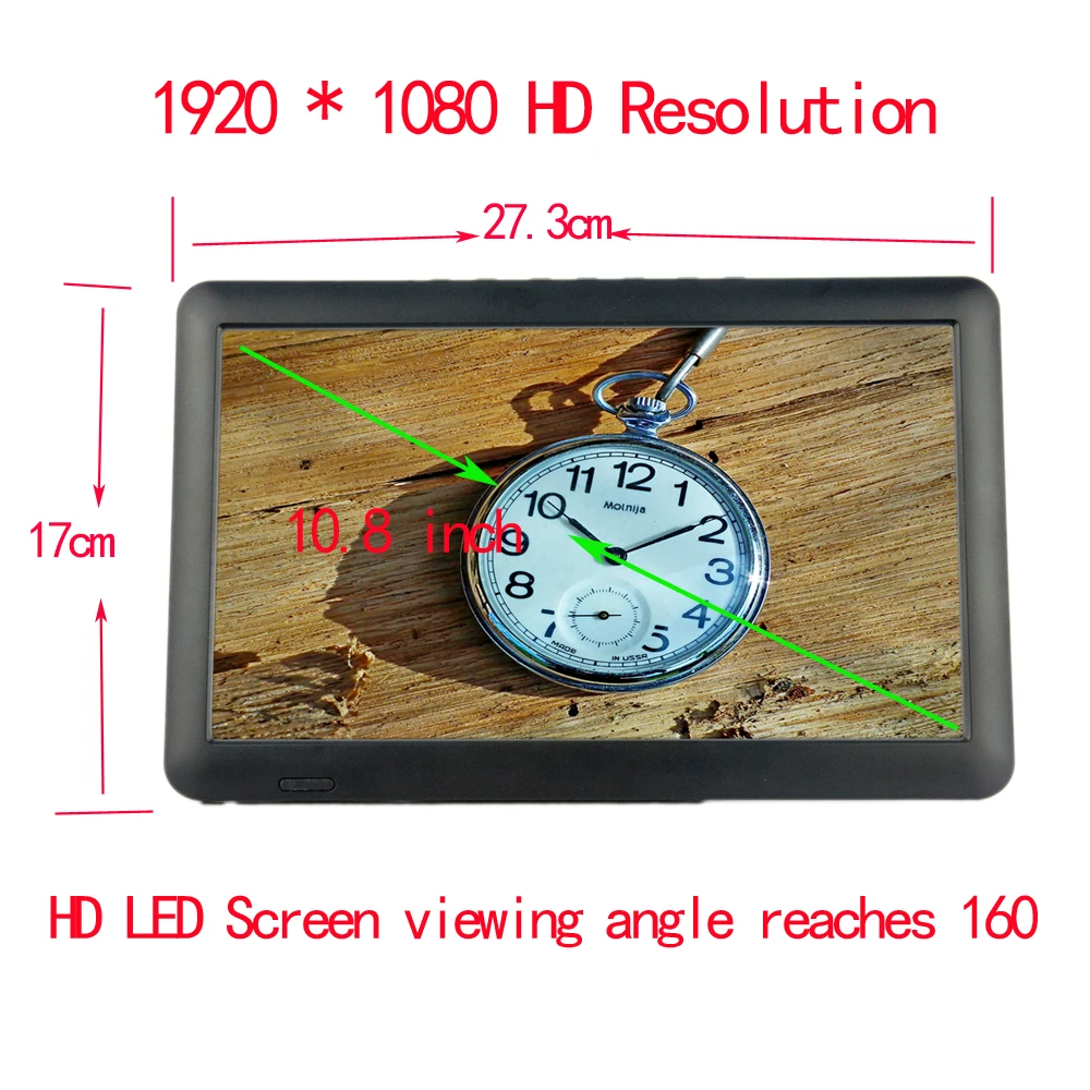 Leadstar перезаряжаемый HD 10,8 дюймовый мини ТВ монитор DVBT2 ISDBT ATSC портативный H265/Hevc Dolby Ac3 плеер для дома, автомобиля, улицы