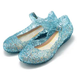 Elsa Costumes Flats Shoes Snow Queen Princess Birthday Sandals for Girls Toddler Kids