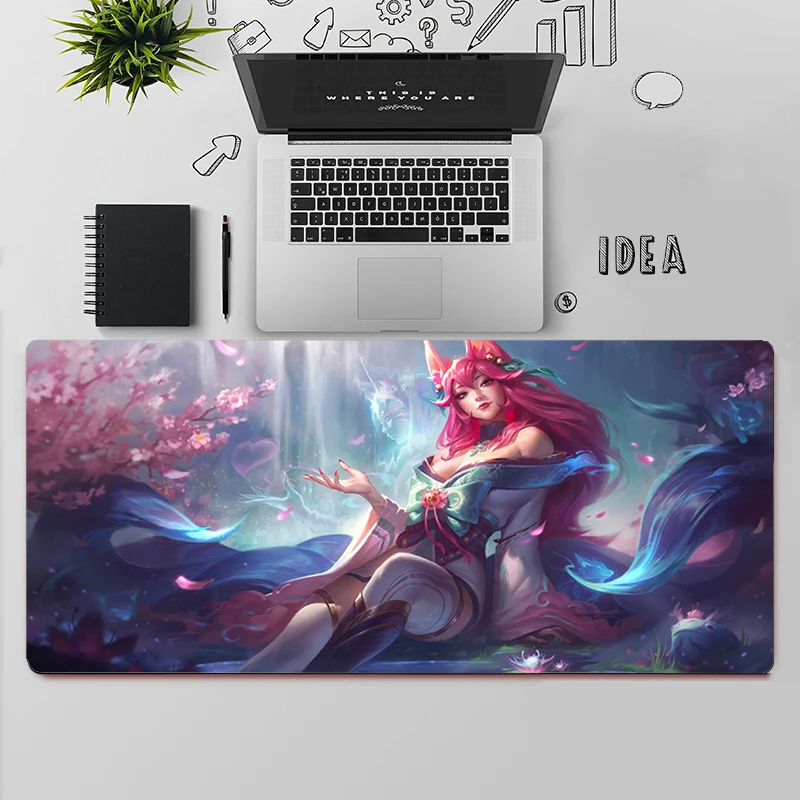 LOL Ahri Kindred Thresh Yasuo Yone Miếng Lót Chuột Chơi Game Lớn Miếng Lót Chuột Máy Tính Game Thủ Máy Tính Thảm Lớn Mousepad Để Bàn thảm Mause Miếng Lót