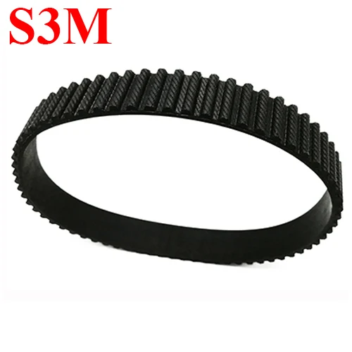 

STS S3M-180 S3M-186 60 62 Trapezoid ARC Tooth 10mm 15mm Width 3mm Pitch Rubber Closed-Loop Transmission Timing Synchronous Belt